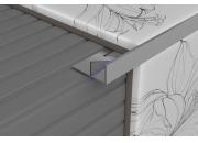 Szögletes élvédő, alu - 2,5 m