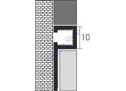 Dekorációs élvédő, alu - 2,5 m